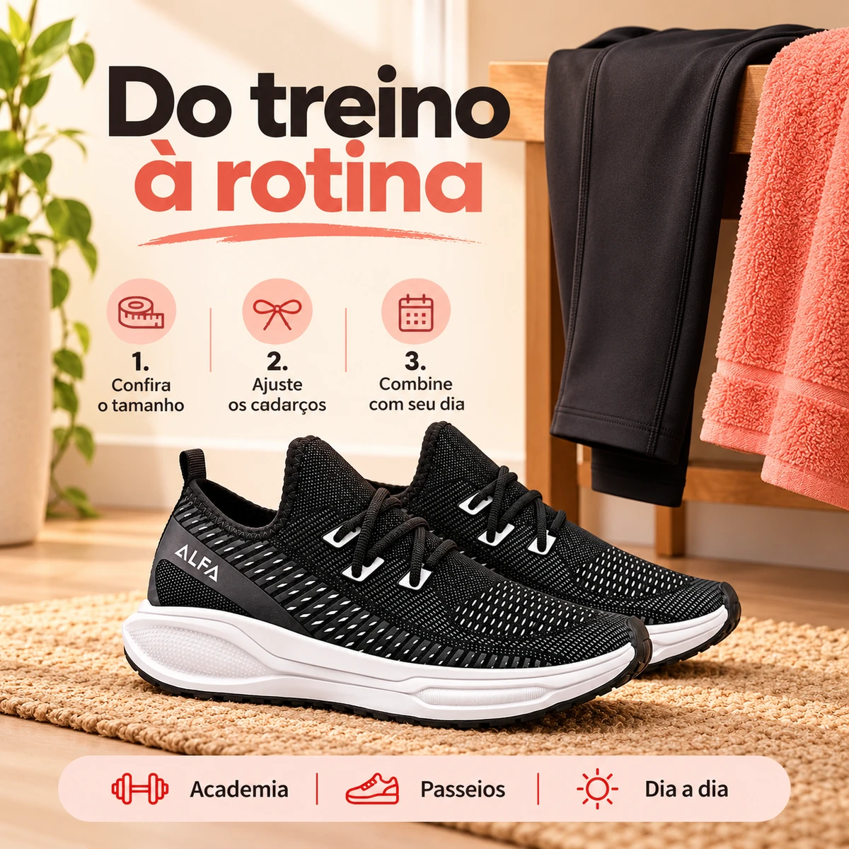 Como usar, transportar ou conservar Tênis Feminino Esportivo
